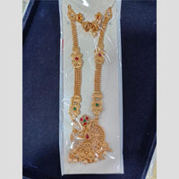 Manisha Jewellery Gold Plated Pota Stone And Pearl Long Necklace Set