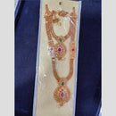 Manisha Jewellery Gold Plated Pota Stone And Pearl Double Necklace Set