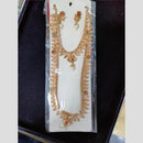 Manisha Jewellery Gold Plated Pota Stone And Pearl Double Necklace Set