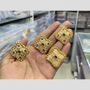 Manisha Jewellery Gold Plated Pota Stone Meenakari Ring