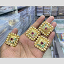 Manisha Jewellery Gold Plated Pota Stone Meenakari Ring