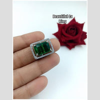Manisha Jewellery Silver Plated Crystal Stone Ring