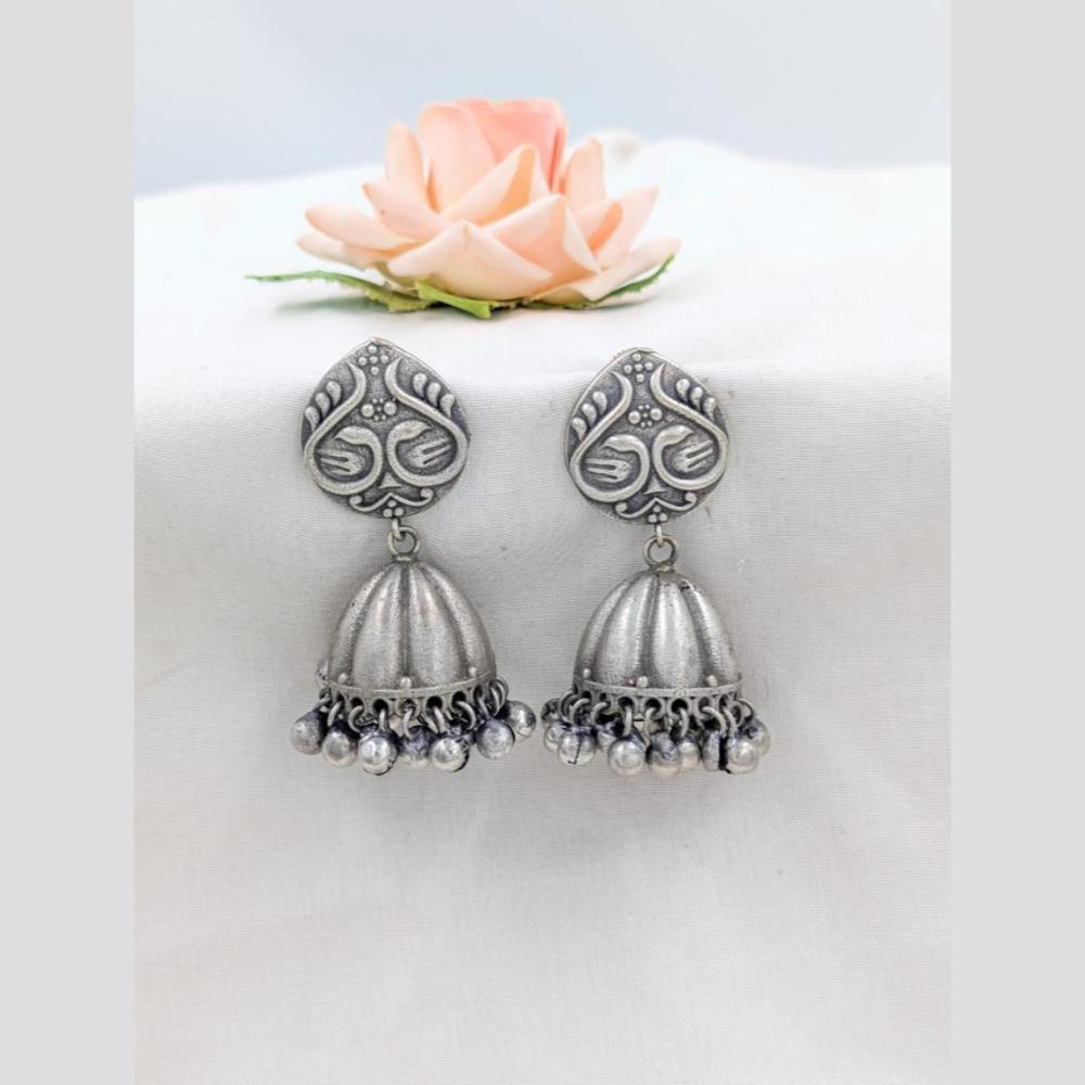 Manisha Jewellery Oxidised Plated Jhumki Earrings