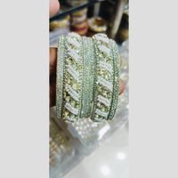 Manisha Jewellery Austrain Stone And Pearls Bangles Set