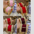 Manisha Jewellery Gold Plated Kundan Stone And Austrain Stone Acrylic Bangles Set