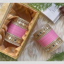 Manisha Jewellery Gold Plated Kundan Stone Acrylic Bangles Set