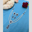 Manisha Jewellery Silver Plated American Daimonds Necklace Set