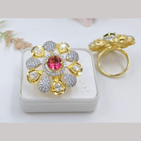 Manisha Jewellery Gold Plated Crystal Stone Ring