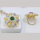 Manisha Jewellery Gold Plated Crystal Stone Ring