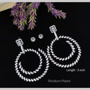 Manisha Jewellery Silver Plated American Diamond Dangler Earrings