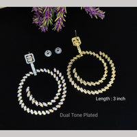 Manisha Jewellery Gold Plated American Diamond Dangler Earrings
