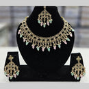 Manisha Jewellery Gold Plated Crystal Stone And Beads Necklace Set