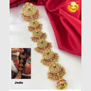 Manisha Jewellery Gold Plated Pota Choti Traditional With Green & Pink Hair Accessory