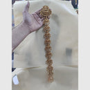 Manisha Jewellery Gold Plated Pota Temple Choti Traditional With Green & Pink Hair Accessory