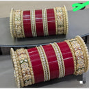 Manisha Jewellery Gold Plated With Kundan And Meenakari Ethnic Acrylic Bangles Set