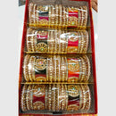 Manisha Jewellery  Gold Plated Colorful Crystal Work Bangles Set