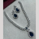 Manisha Jewellery Silver Plated Elegant American Diamond Necklace Set