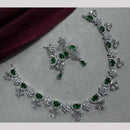 Manisha Jewellery Silver Plated Elegant American Diamond Necklace Set