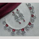 Manisha Jewellery Silver Plated Elegant American Diamond Necklace Set