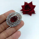 Manisha Jewellery  Elegant Silver-Plated American Diamond Ring for Women
