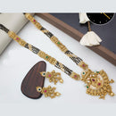 Manisha Jewellery Royal Aura Gold Plated Pota And Meenakari Mangalsutra