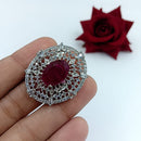 Manisha Jewellery  Elegant Silver-Plated American Diamond Ring for Women