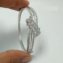 Manisha Jewellery Silver Finish Designer American Diamond Stone Bracelet