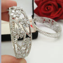 Manisha Jewellery Silver Finish Designer American Diamond Stone Bracelet