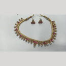 Manisha Jewellery Radiant Grace Gold-Plated Crystal & Pearl Necklace Set