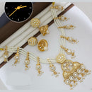 Manisha Jewellery Gold Plated Designer Pota And Pearl Necklace Set