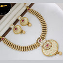 Manisha Jewellery Gold Plated Designer  Pota And Kundan Meenakari Necklace Set