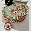 Manisha Jewellery Traditional Gold Plated Kundan Meenakari And Pearl Necklace Set