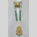 Manisha Jewellery Royal Glow Gold Plated Pota Stone And Pearl Necklace Set