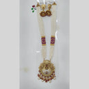Manisha Jewellery Royal Glow Gold Plated Pota Stone And Pearl Necklace Set