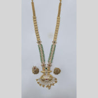 Manisha Jewellery Royal Charm Gold Plated Pota Stone Necklace Set