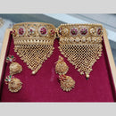 Manisha Jewellery Royal Charm Gold Plated Pota Stone Choker Necklace Set (One Set Only)