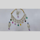 Manisha Jewellery Designer Gold Plated Crystal and Colorful Beads Ideal for Sarees, Lehengas, and Ethnic Outfits Necklace Set