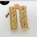 Manisha Jewellery Gold Plated Pota Stone Comfortable Fit with Traditional Look Openable Bangle Set