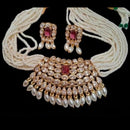 Manisha Jewellery Gold Plated Polki Kundan And Beads Necklace Set
