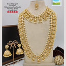 Manisha Jewellery Gold Plated Crystal Stone And Pearl Double Necklace Set