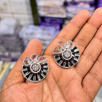 Manisha Jewellery Silver Plated Crystal Stone Stud Earrings