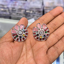 Manisha Jewellery Silver Plated Crystal Stone Stud Earrings