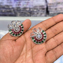 Manisha Jewellery Silver Plated Crystal Stone Stud Earrings