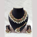 Manisha Jewellery Gold Plated Crystal Stone Beads And Pearl Necklace Set