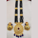 Manisha Jewellery Gold Plated Kundan Beads And Pearl Long Necklace Set