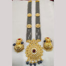 Manisha Jewellery Gold Plated Kundan Beads And Pearl Long Necklace Set