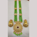Manisha Jewellery Gold Plated Kundan Beads And Pearl Long Necklace Set