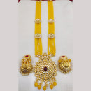 Manisha Jewellery Gold Plated Kundan Beads And Pearl Long Necklace Set