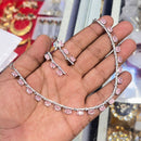 Manisha Jewellery Silver Plated American Diamond Necklace Set