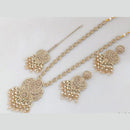 Manisha Jewellery Gold Plated Crystal Stone And Pearls Long Necklace Set